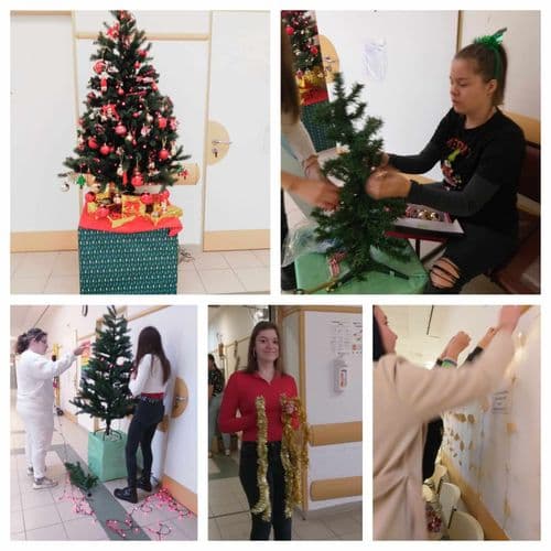 Boros diákok a szentesi Sürgősségi Osztályt díszítik